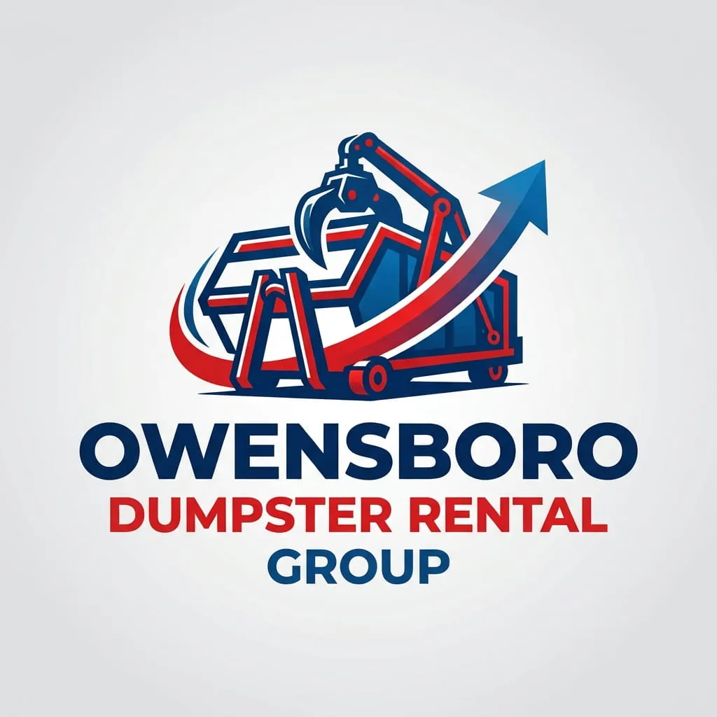 Owensboro Dumpster Rental Group crew beside a branded roll-off truck